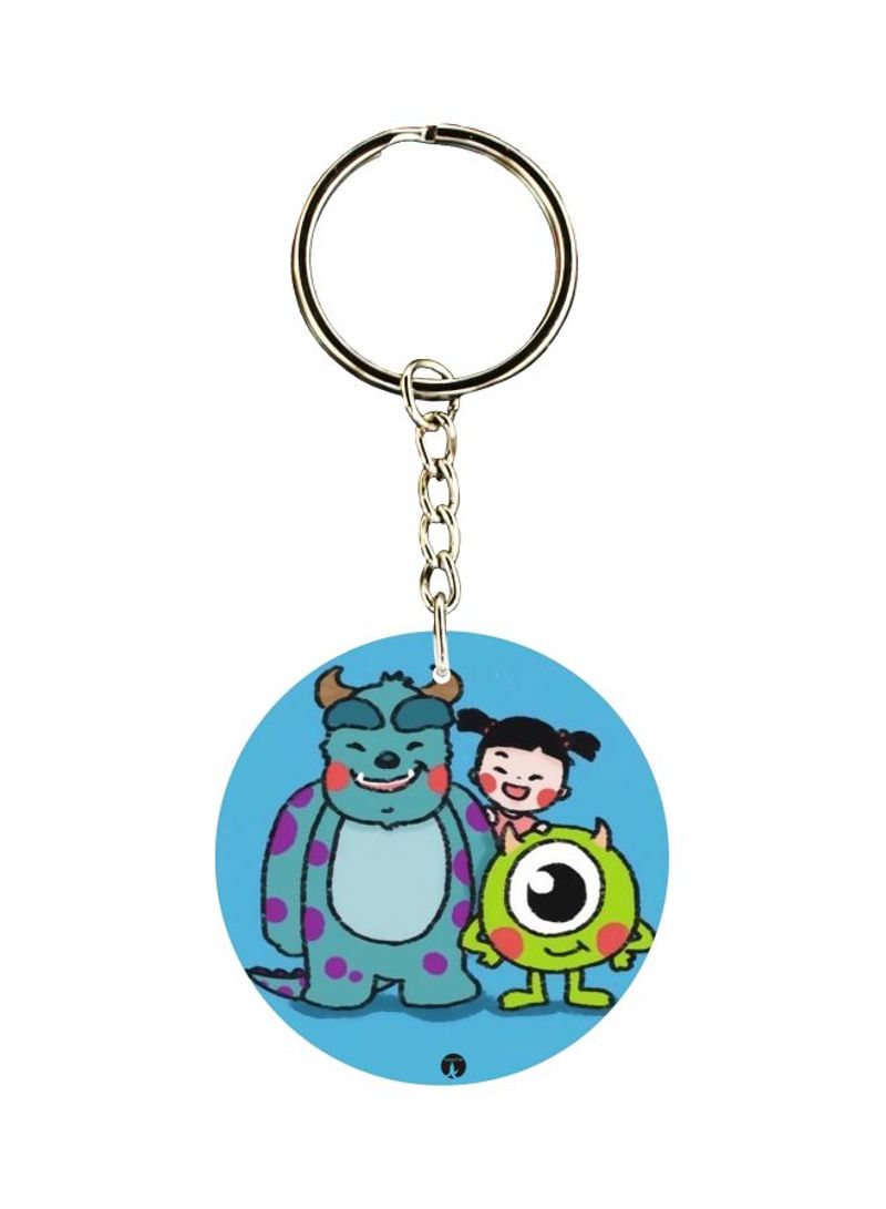 Cartoon Printed Dual Sided Keychain