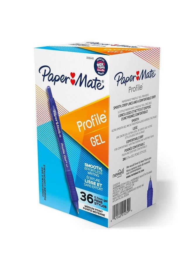 Paper Mate - Gel Pen Profile Retractable Pen 0.7Mm Blue 36 Count - Image 1