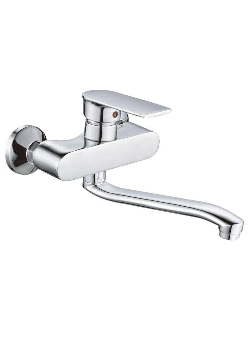 Wall mounted basin mixer made of zinc alloy anti rust chrome - Image 1