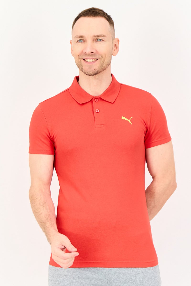 PUMA Men Slim Fit Short Sleeve Outdoor Polo Shirt, High Risk Red - Image 1