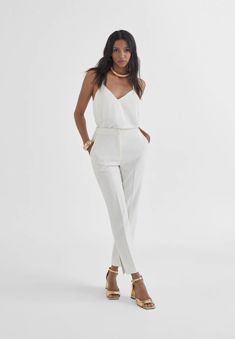 Lola Casademunt Cropped trousers with slits
