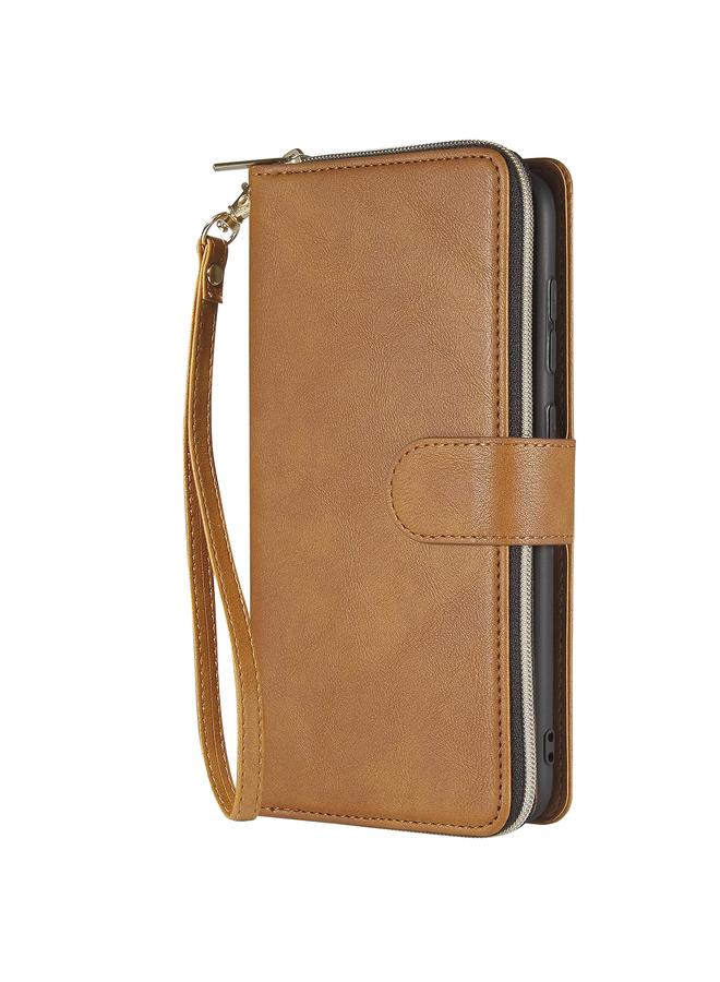 erorex Case For Samsung Galaxy A70 Zipper Wallet Bag Horizontal Flip PU Leather Case with Holder & 9 Card Slots & Wallet & Lanyard & Photo Frame - Image 2