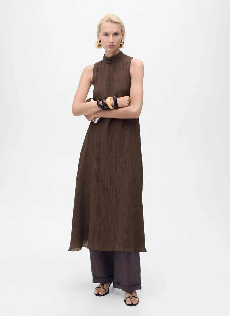 مانجو Halter-neck lyocell dress