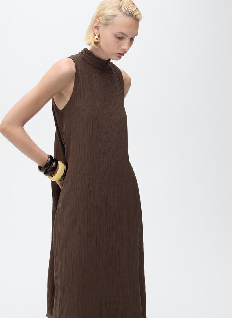 MANGO Halter-neck lyocell dress  - Image 4