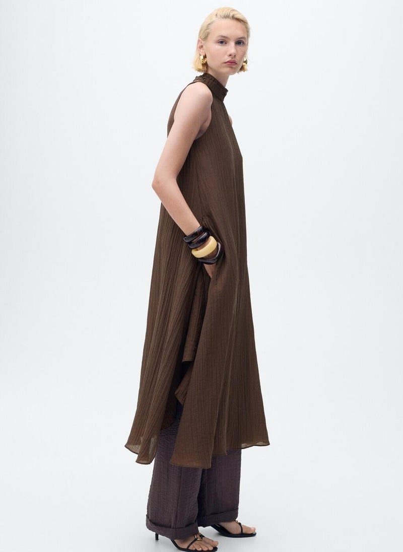 MANGO Halter-neck lyocell dress  - Image 3