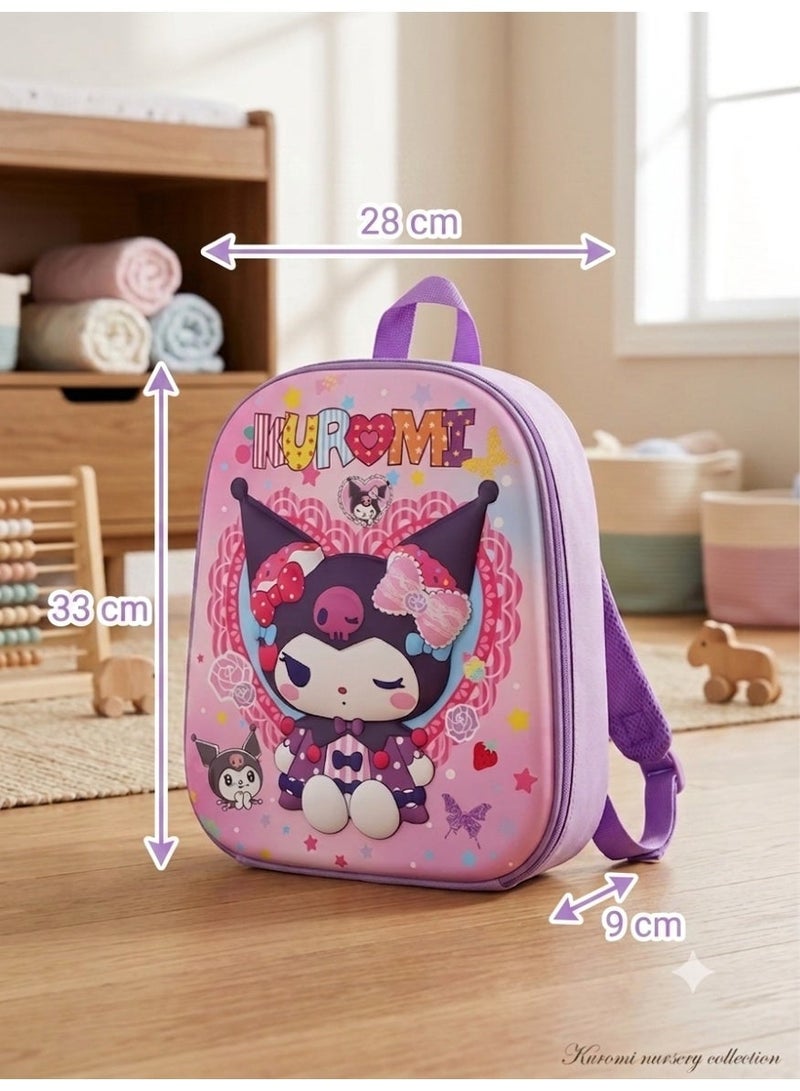 kuromi kids backpack kuromi,3D raised relief,33x28x9 cm,for nursery and preschool - Image 3