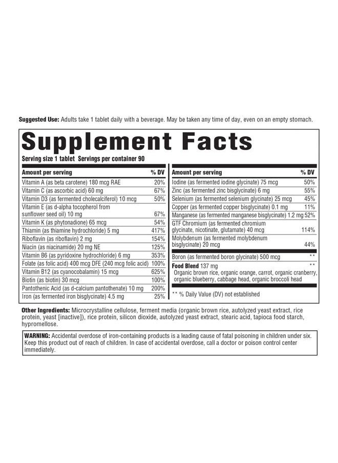 Innate Response Formulas - INNATE Response Formulas One Daily - Daily Herb-Free Multivitamin - Includes B Vitamins - Vegetarian, Non-GMO, and Kosher - Made Without 9 Food Allergens - 90 tablets (90 Servings) - Image 1