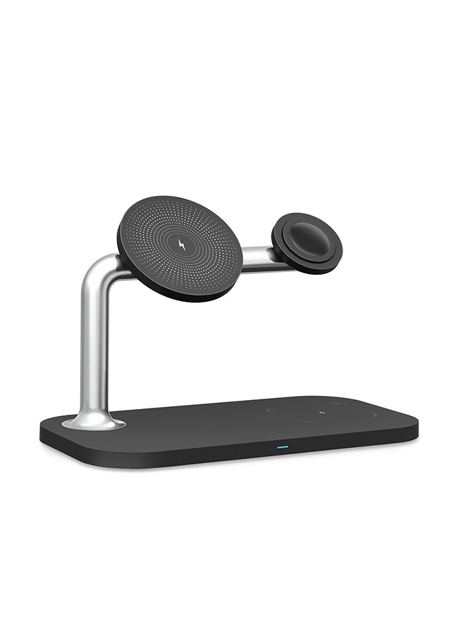MiOne 3 in 1 15W Wireless Magnetic Fast Charging Station Black - Image 1
