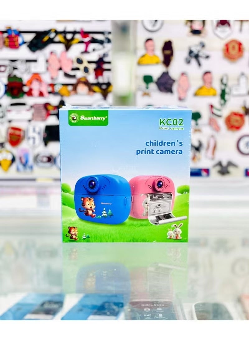 Smartbarry kC02 Kids Print Camera | Dual Lens Digital Camera with Instant Ink-Free Printing | 2.4" HD Screen | Fun Pink & Blue Design | Portable, Rechargeable, Easy-to-Use | Perfect Gift for Children | Capture, Print, and Play Anywhere - Image 3
