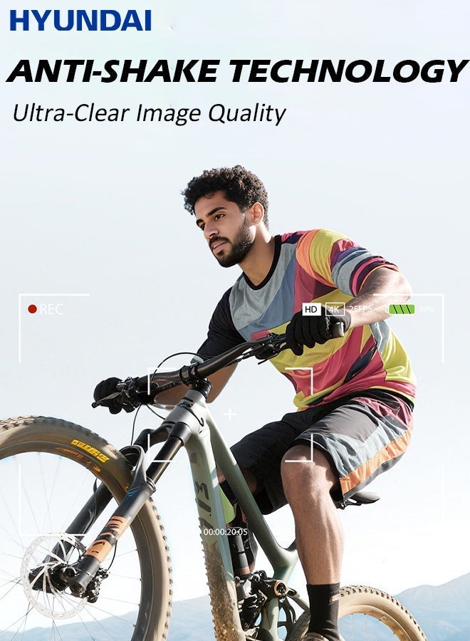 HYUNDAI AI-Powered Smart Glasses Camera Glasses:AI Chat and Assistant, Voice Control, Real-time Translation, Voice Calls | with 1080P Camera, Combined with Anti-shake Function, Suitable for Shooting at Any Time for Sports and Outdoor Scenes (Black) - Image 5