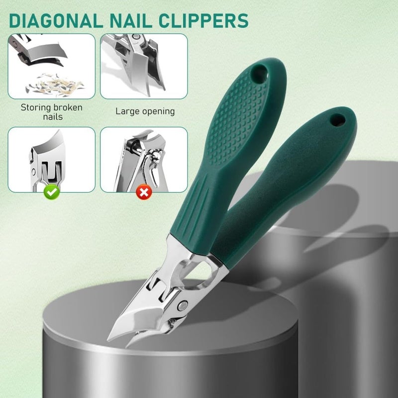 KASTWAVE Nail Clippers, Professional Nail Clipper Set, Durable Stainless Steel, Anti-Splash, Eagle Hook Tip Lightweight, Portable And Convenient, Travel Special, Beauty Tools For Travel, Men, Women,The Elderly - Image 4