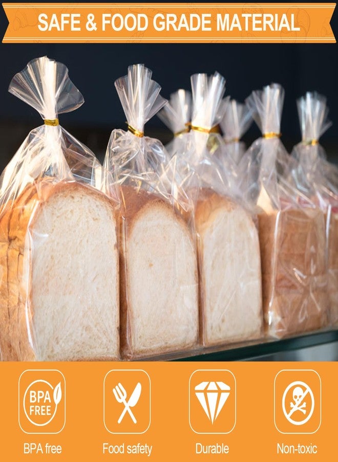vivinin 70 Pack Bread Bags & 100 Pack Ties, 8" x 4" x 18" Clear Bread Bags for Homemade Bread, Reusable Plastic Bread Storage Bags for Bakers, Bakery Owners - Image 3