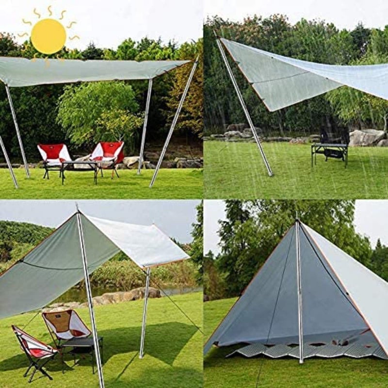 SAN LIKE Tent Pole Telescopic Adjustable tarp Poles for Camping Canopy Awning Shelter Backpacking Hiking -(Adjustable Length - Steel) - Image 5