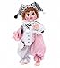 Cloveray Harlequin Clown Reborn Toddler Girl Dolls 18 Inch Baby Doll with Curly Hair Checkered Hat Pink Silver Costume and Mini Drum Baby Dolls for 5 Year Old Girls Parents Collectors - Image 2
