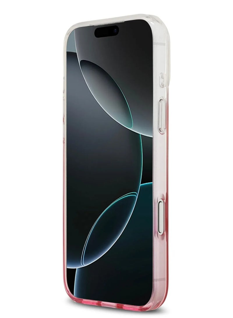 GUESS iPhone 17 Pro MagSafe Case IML Gradient with Printed Triangle Logo / Easy Snap On / Drop Protection / Slim Profile / Lightweight Back Cover - Pink - Image 5