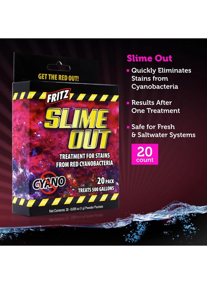 فريتز أكواتيكس علاج Fritz Aquatics Slime Out للبقع الناتجة عن البكتيريا الزرقاء الحمراء في أحواض السمك العذبة أو المالحة (20 قطعة)  - Image 2