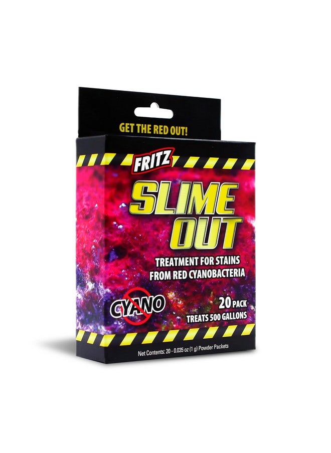فريتز أكواتيكس علاج Fritz Aquatics Slime Out للبقع الناتجة عن البكتيريا الزرقاء الحمراء في أحواض السمك العذبة أو المالحة (20 قطعة)  - Image 1