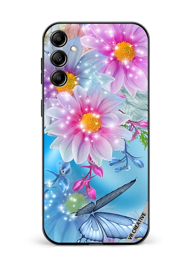 VR CREATIVE Protective Case Cover For Samsung Galaxy A34 Beautiful Flowers And Butterfly Design Multicolour - Image 1