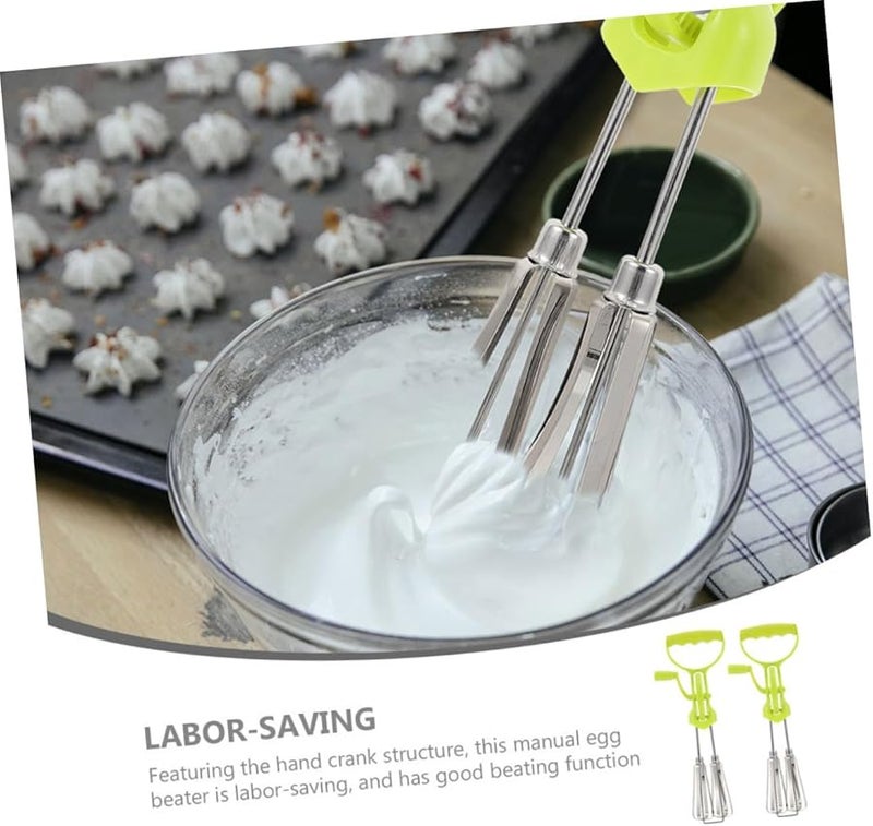 Stainless Steel Hand Crank Manual Mixer Efficient Egg Beater For Baking Dough Kitchen Tool - Image 5