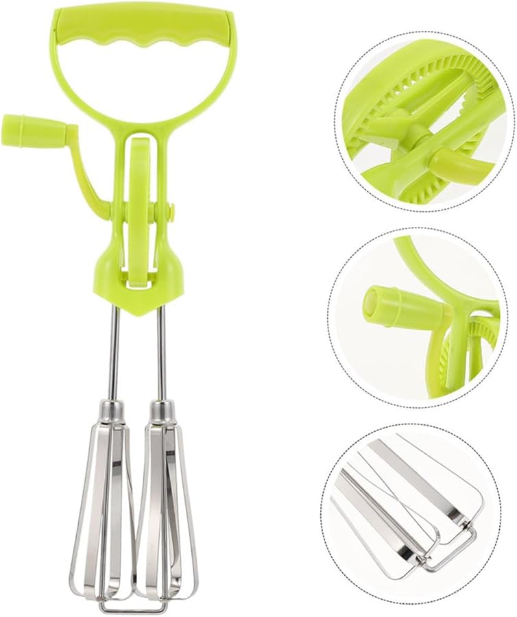 Stainless Steel Hand Crank Manual Mixer Efficient Egg Beater For Baking Dough Kitchen Tool - Image 3