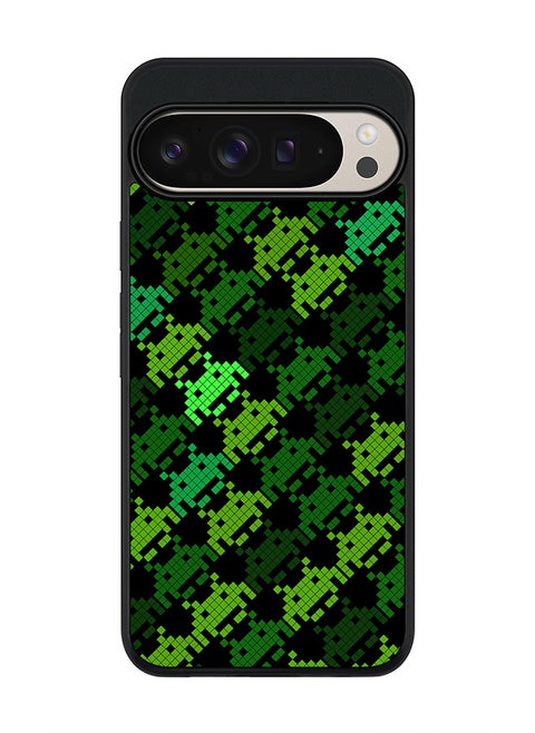 For Google Pixel 9 Pro XL Case,Slim fit Camera Protection, Shockproof Thin Phone cover - Invader Matrix