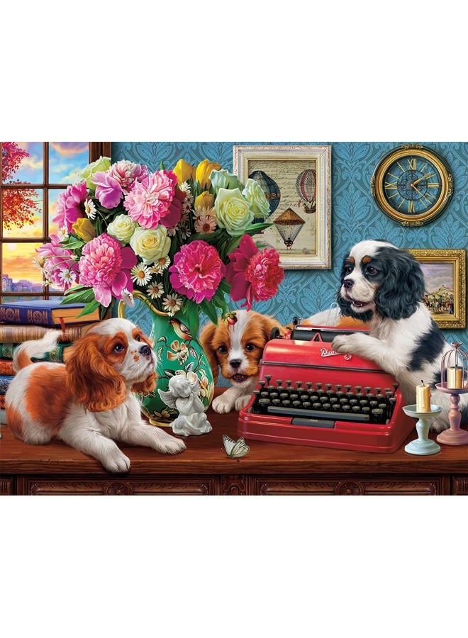 Buffalo Games The Writer's Dogs - 750 Piece Jigsaw Puzzle - Image 1