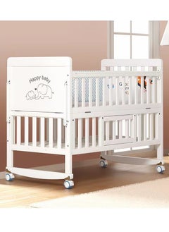 FUN MOMENT Wooden Baby Cot With Wardrobe 120×60cm  - Image 1
