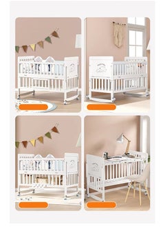 FUN MOMENT Wooden Baby Cot With Wardrobe 120×60cm  - Image 3