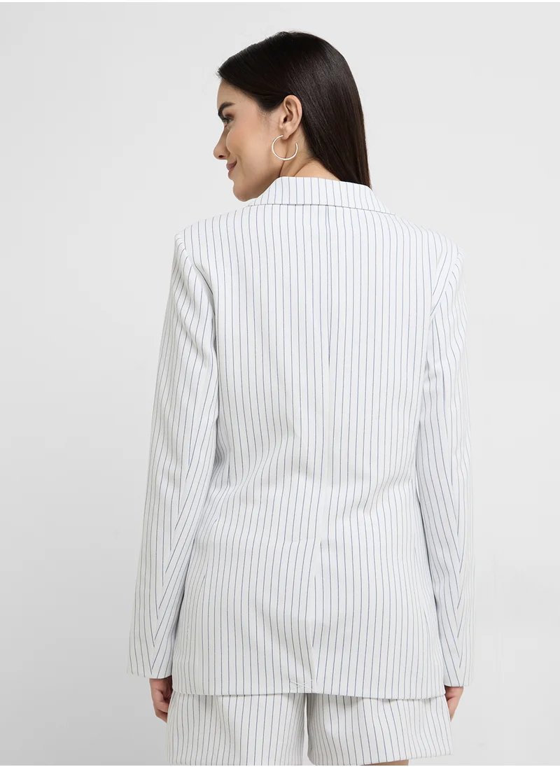 فرنش كونكشن Whisper Pinstripe Blazer