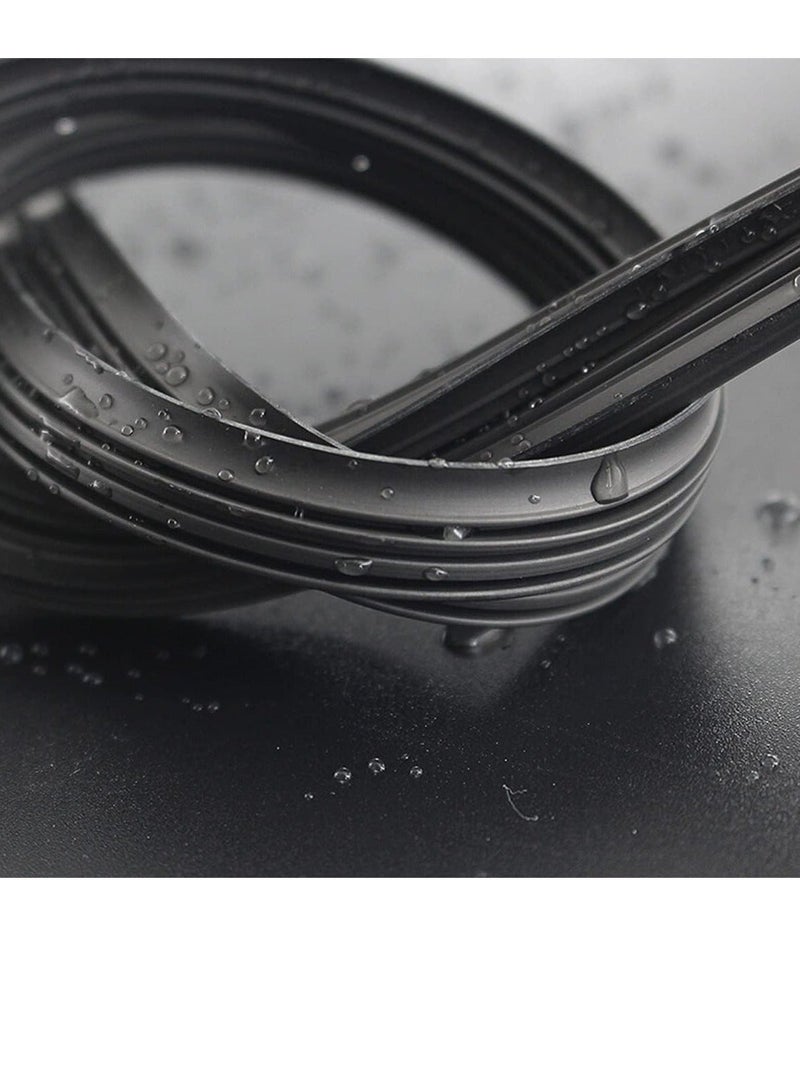 4PCS Car Windshield Wiper Blade Strips DIY Silicone,  Auto Adjustable Insert Rubber Wiper Blade Refills, Universal for SUV Truck Van - Image 5