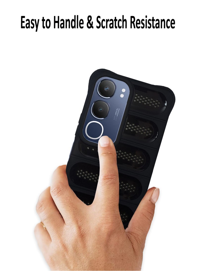 Waldic Vivo Y19s Premium Case | Premium Silicone  Case Cover Designed for Vivo Y19s | Vivo Y19s Case Camera and Drop Protection Thin Protective Back Cover Case for Vivo Y19s - Black - Image 3