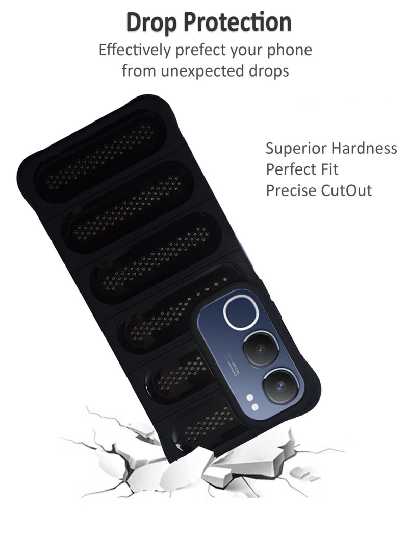 Waldic Vivo Y19s Premium Case | Premium Silicone  Case Cover Designed for Vivo Y19s | Vivo Y19s Case Camera and Drop Protection Thin Protective Back Cover Case for Vivo Y19s - Black - Image 4