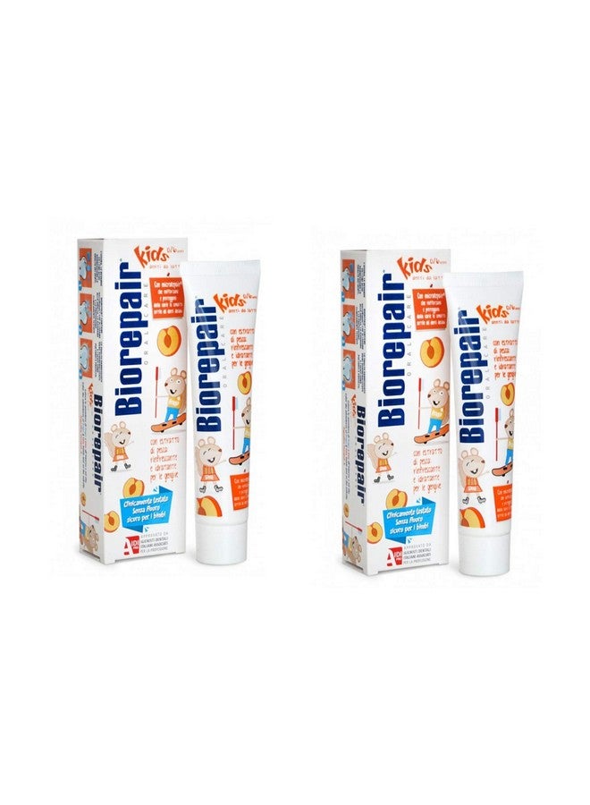 Biorepair معجون أسنان للأطفال 06 بنكهة الخوخ 1.7 أونصة سائلة 50 مل عبوة من 2 - Image 1
