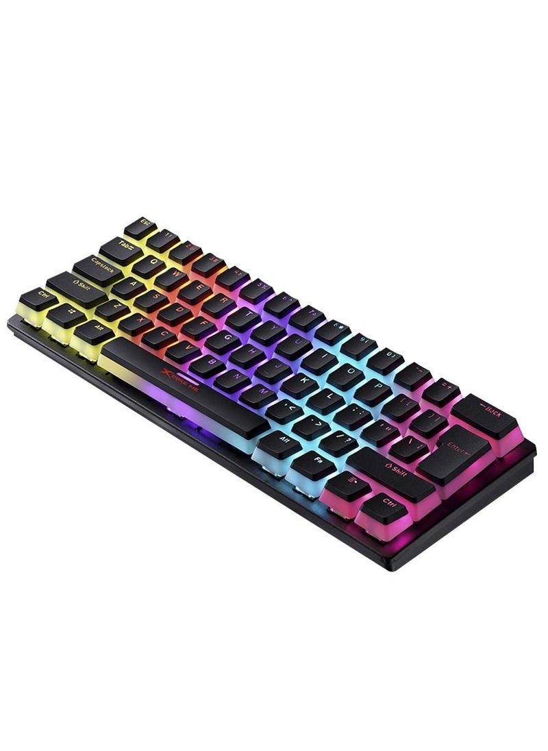 XTRIKE ME - GK985P 60% Pudding Gaming Mechanical Keyboard - Blue Switches - Rainbow LED Lighting - Image 1