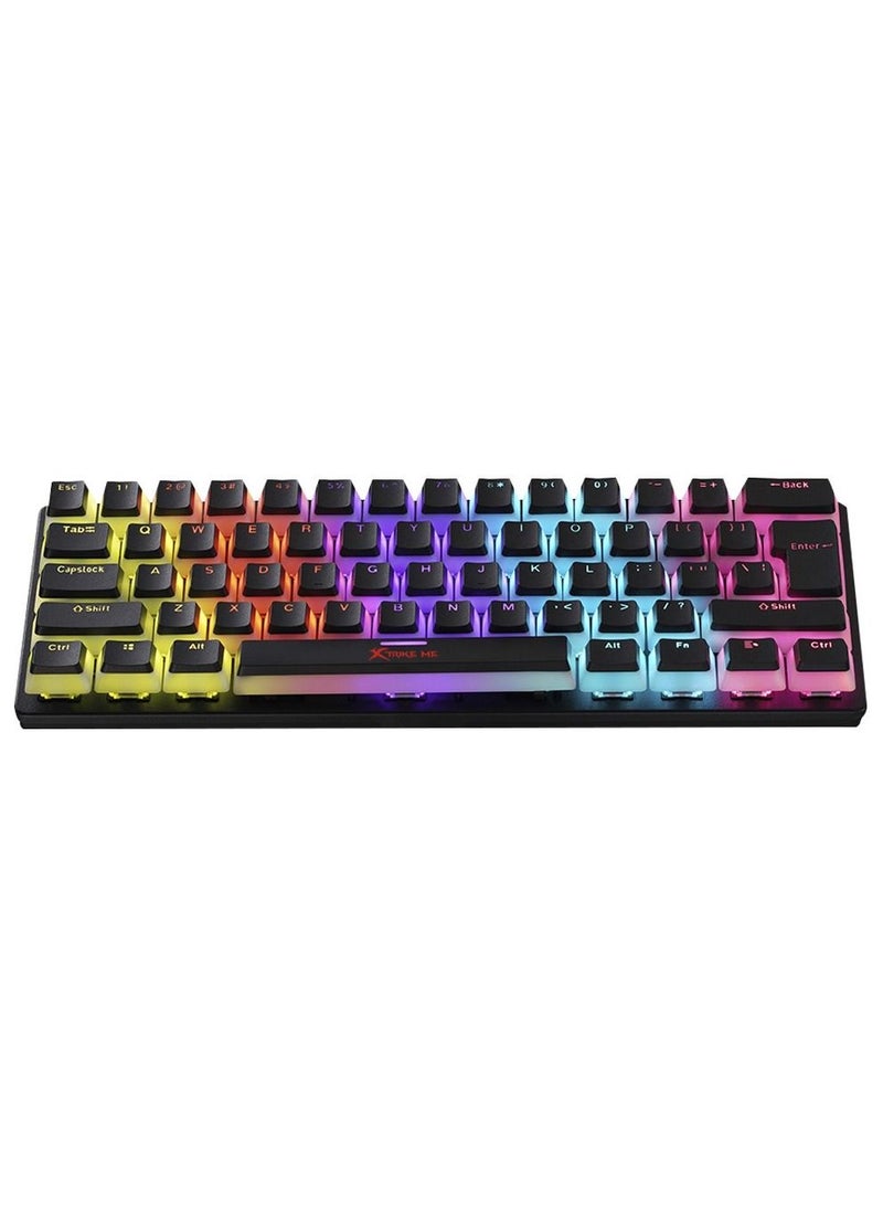 XTRIKE ME - GK985P 60% Pudding Gaming Mechanical Keyboard - Blue Switches - Rainbow LED Lighting - Image 1