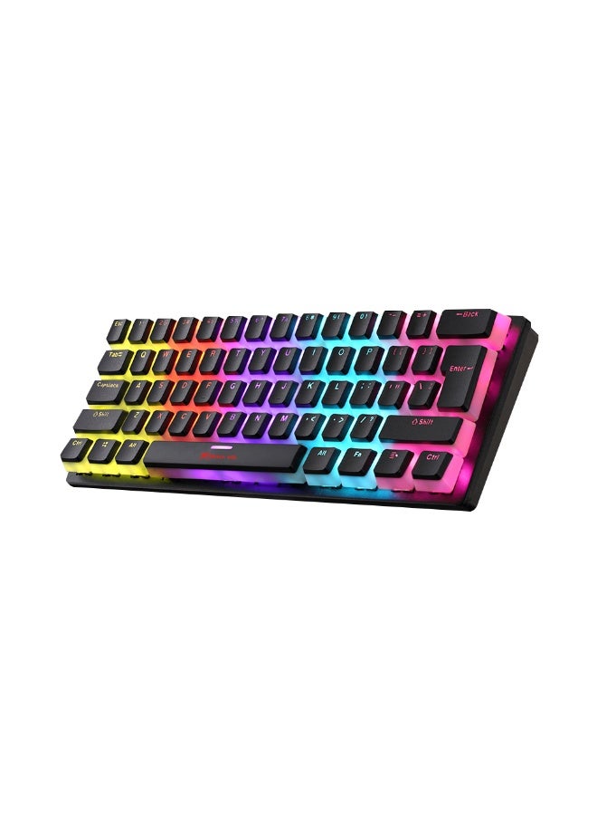 XTRIKE ME GK985P 60% Pudding Gaming Mechanical Keyboard - Blue Switches - Rainbow LED Lighting - Image 2