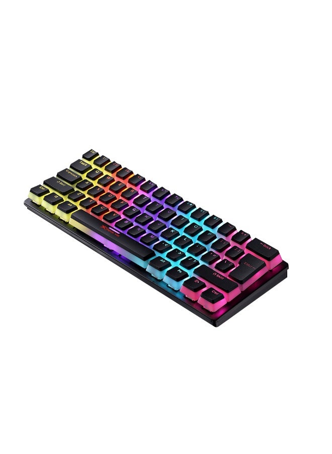 XTRIKE ME GK985P 60% Pudding Gaming Mechanical Keyboard - Blue Switches - Rainbow LED Lighting - Image 3