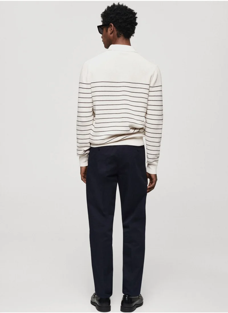 Mango Man Striped Polo
