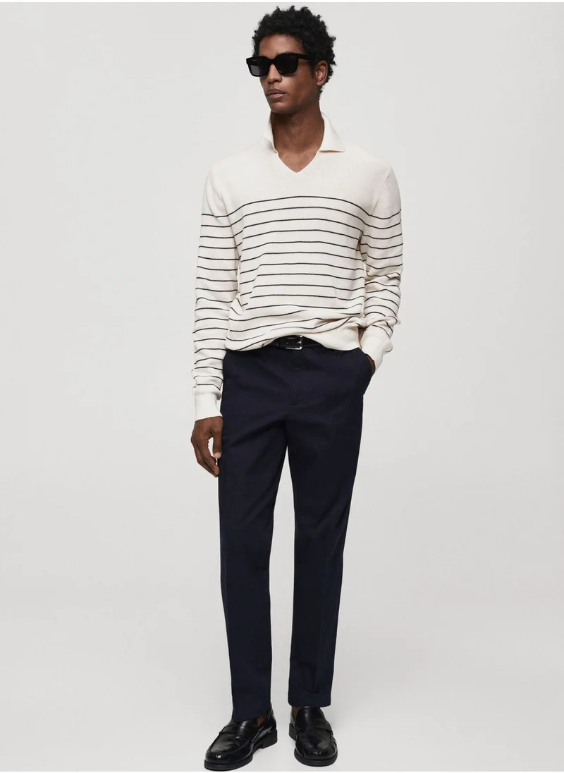 Mango Man Striped Polo
