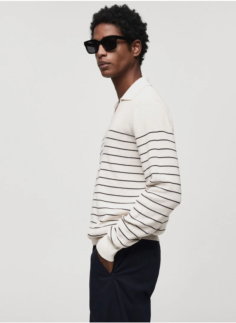Mango Man Striped Polo