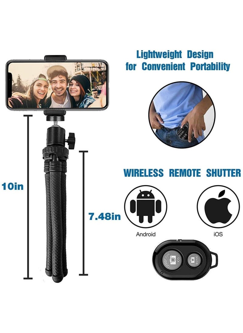 Premium Flexible Phone Tripod with Wireless Remote, Mini Tripod Stand for Camera GoPro/Mobile  - Image 4