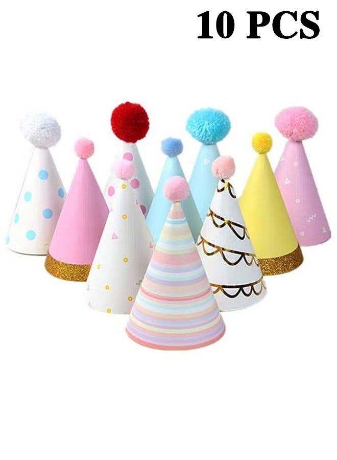 OMEVE 10-Piece Birthday Party Paper Cone Hats - Image 1