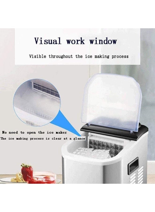 Ice Maker Machine - Counter Top Ice Machine for Home Use - Makes Cubes in 10 Minutes - 25kg Ice in 24 Hours - Barreled Water Inlet Method, for Home Kitchen  - Image 5