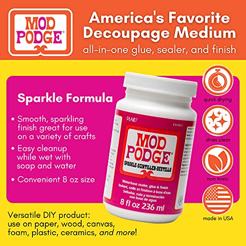 Mod Podge Waterbase Sealer, Glue and Finish (8-Ounce), CS11211 Sparkle - Image 2