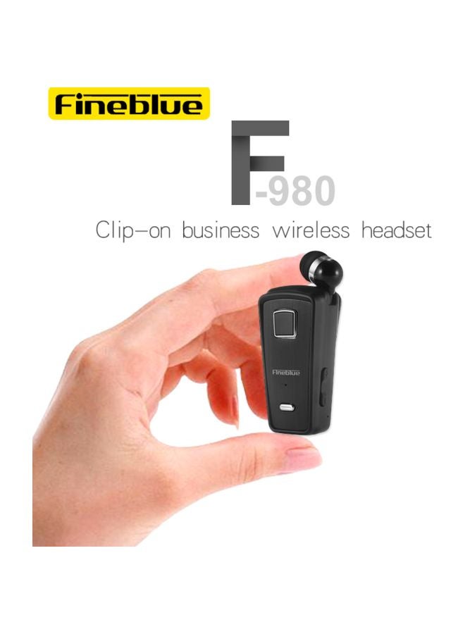 Fineblue Bluetooth In-Ear Clip-On Earphone Black - Image 2
