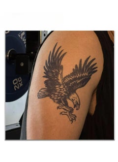 Generic Semi-Permanent Large Eagle Design Tattoo Tech, 2 Sheets, Adult Art, Lasts 1-2 Weeks, Waterproof, Realistic Appearance, Non-Adhesive, No Glare  - Image 2