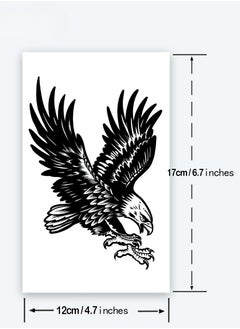 Generic Semi-Permanent Large Eagle Design Tattoo Tech, 2 Sheets, Adult Art, Lasts 1-2 Weeks, Waterproof, Realistic Appearance, Non-Adhesive, No Glare  - Image 4