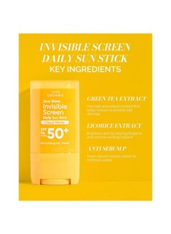 LUXE ORGANIX Luxe organix zero shine invisible screen daily sun stick  - Image 2