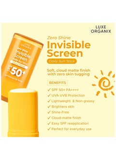 LUXE ORGANIX Luxe organix zero shine invisible screen daily sun stick  - Image 4