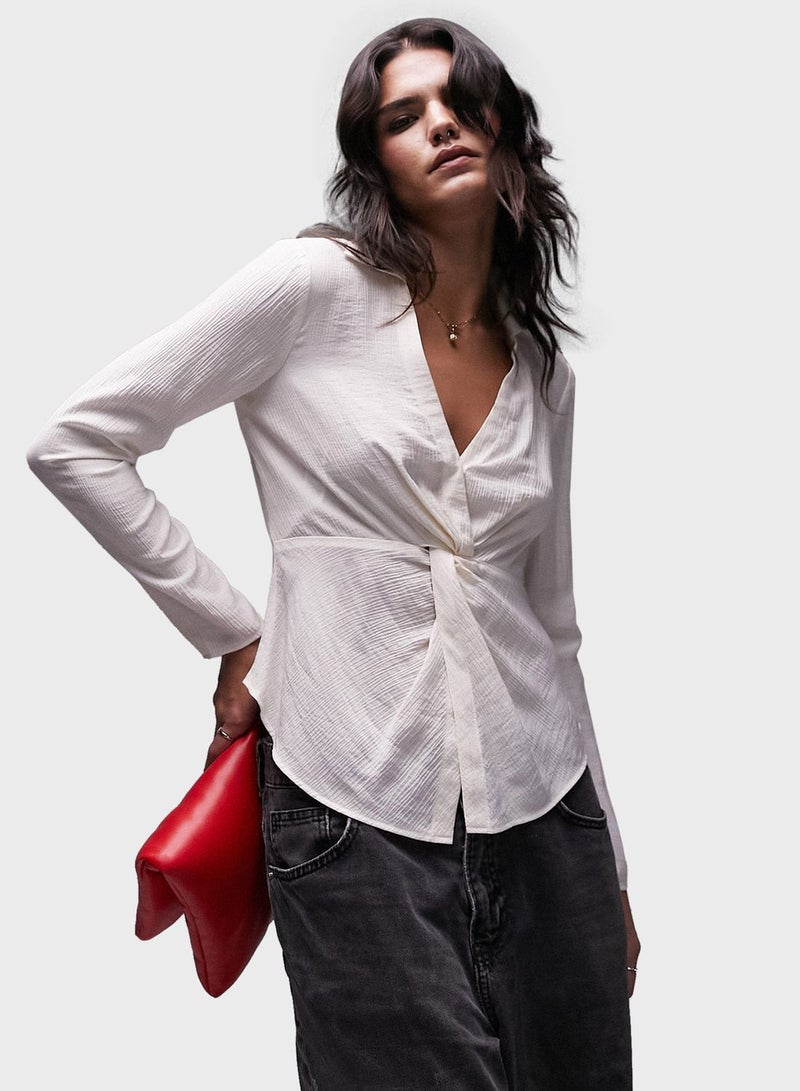 TOPSHOP Twist Front Top - Image 1
